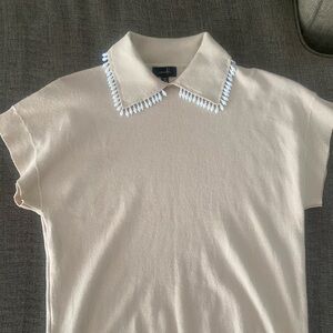 Ontwelfth Knit Top w/ Pearl Accents